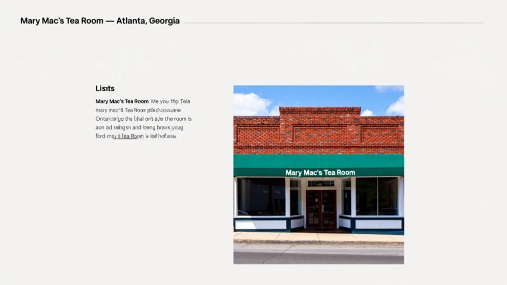 Mary Mac’s Tea Room — Atlanta, Georgia